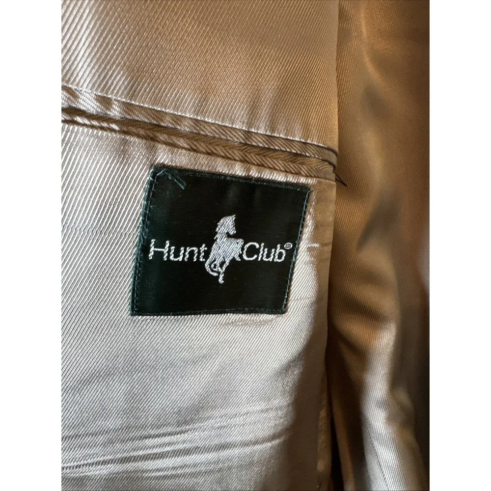 Vintage Hunt Club 100% Virgin Wool Blazer Sport Coat Mens‎ 48R USA Made Navy